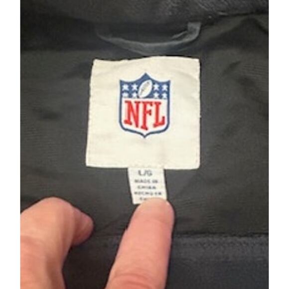 NFL Seattle Seahawks Blue Steel Gray Team Fleece Lined Jacket Mens Size L - Picture 3 of 9